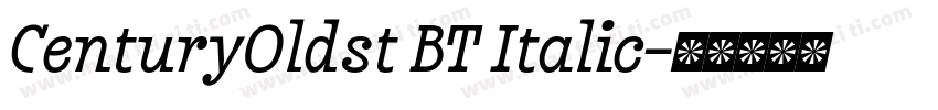 CenturyOldst BT Italic字体转换